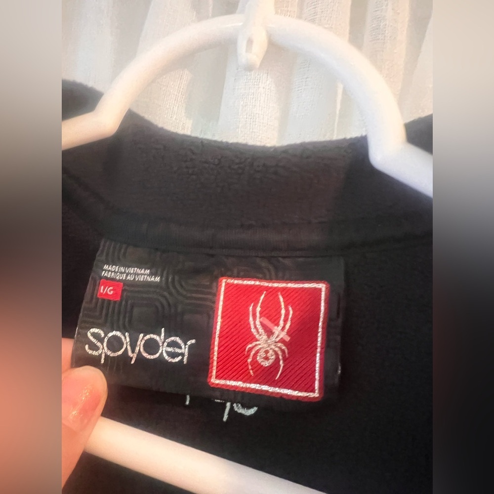 Spyder Black Fleece Vest. A6 View 2